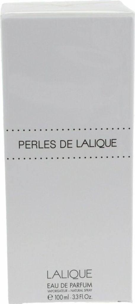 A white box of Lalique Perles de Lalique eau de Parfum.