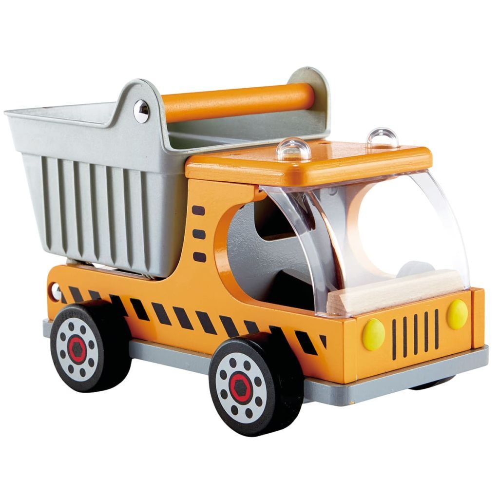Hape E3013 - Autocarro con dumper, veicolo da cantiere per Immagine del prodotto 
