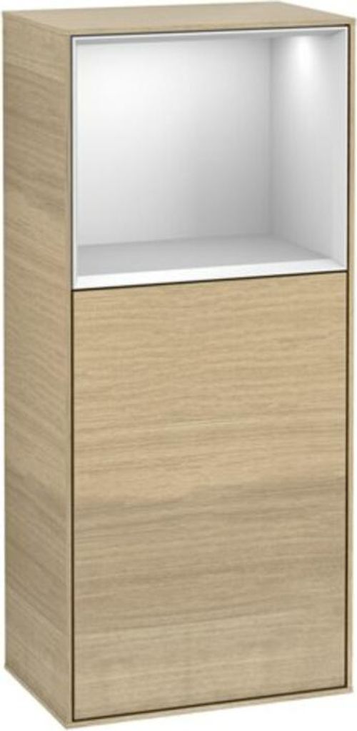 V&B Seitenschrank Finion 41,8x93,6cm, li, Reg ob wh. m, Oa Veneer