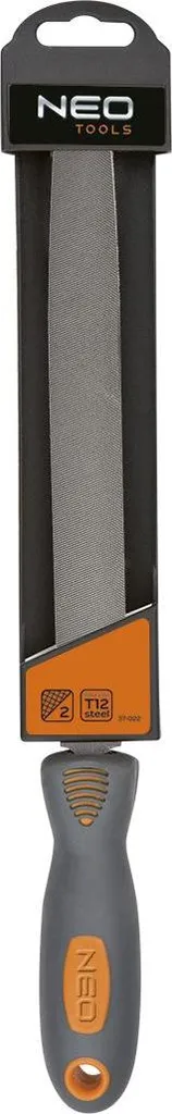 Lime à métaux plate NEO TOOLS 200mm avec manche ergonomique bi-matière