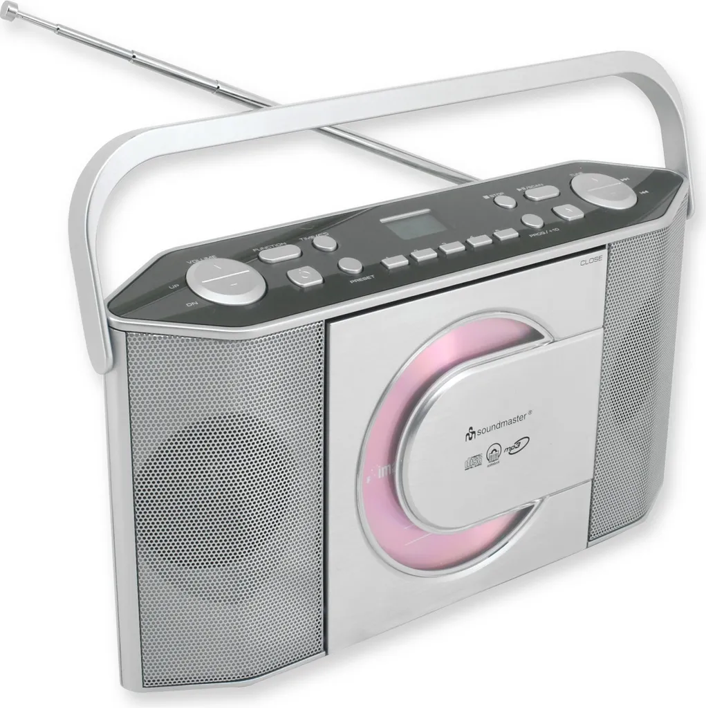 Radio Portatile Soundmaster RCD1755SI Argento con Lettore CD e MP3 - 3