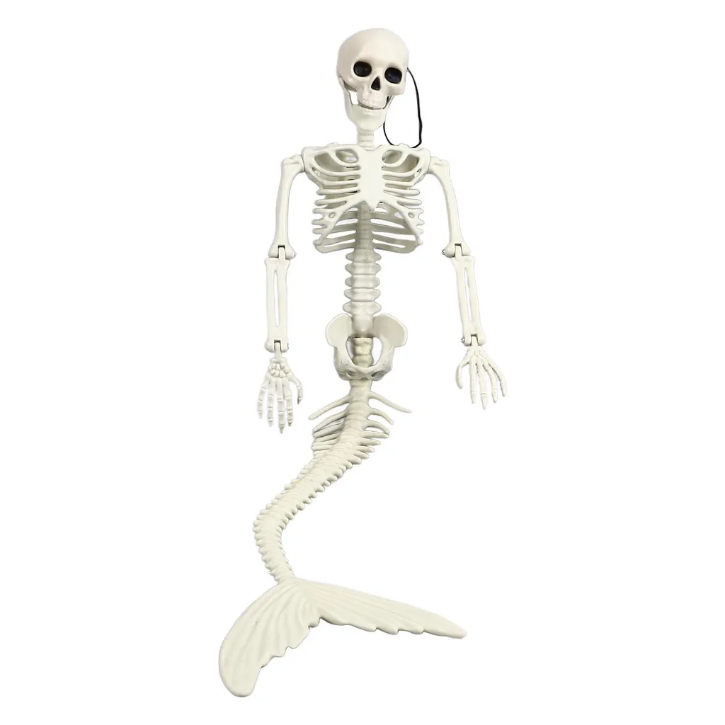 Squelette sirène résistant aux intempéries pour décoration Halloween DIY