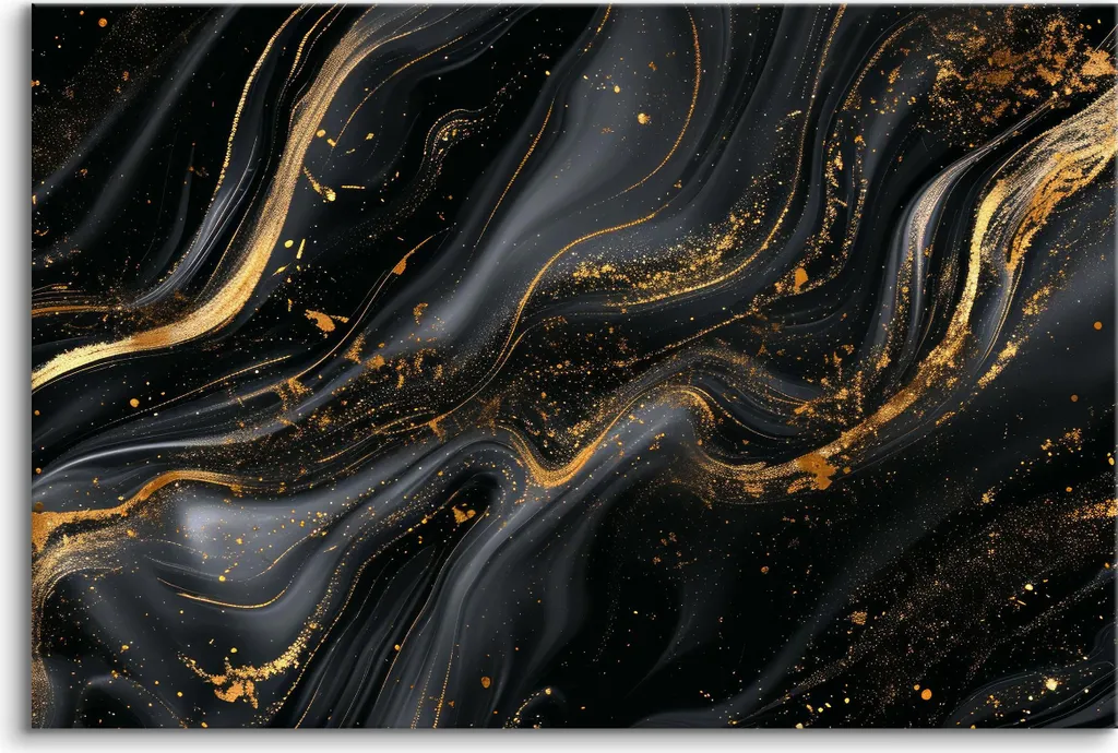 Quadro Su Tela Astratto Marmo 100x70 cm | Arredo Casa Glamour Muralo - 2