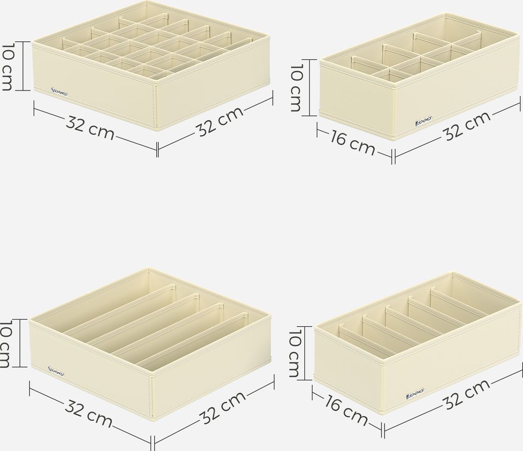 SONGMICS Unterwäsche-Organizer, Aufbewahrungsbox, 8er Set, Produktbild 7