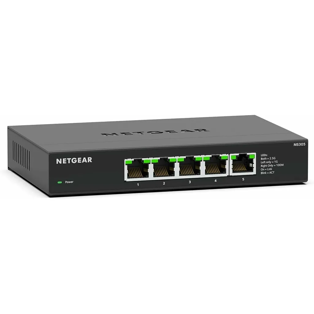 Netgear MS305 Switch 2.5G Ethernet Full-duplex avec Fixation Murale
