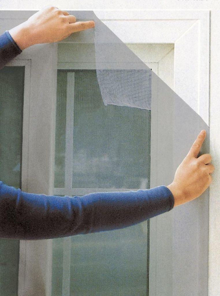 Fliegengitter für Fenster 100 x 100 cm weiß oder schwarz Produktbild 