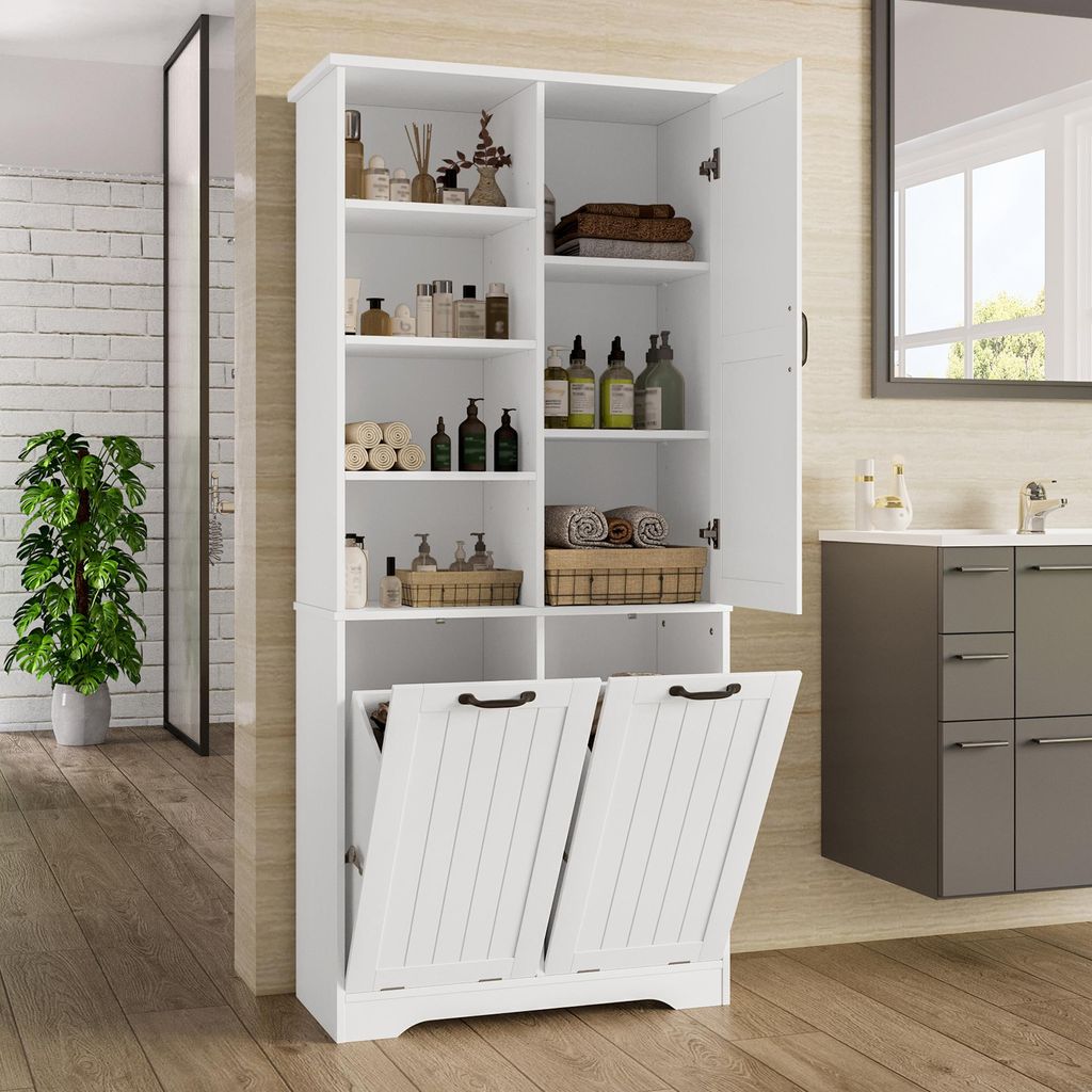 Mobiletto da bagno Sweiko 78 x 35 x 172 cm, vernice Immagine del prodotto 