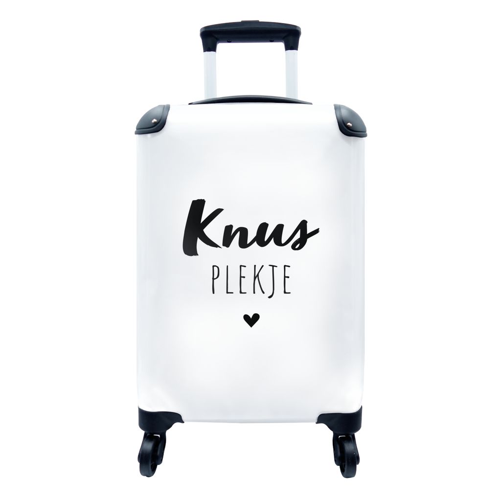 MuchoWow Koffer Handgepäck Trolley Rollkoffer Kleine Reisekoffer mit 4 Rollen - Zitate - Gemütliches Plätzchen - Garten - Text - Cabin Size < ...