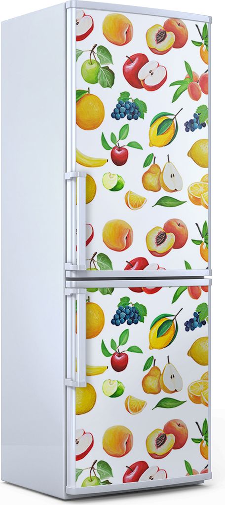 Magnete Dekorative - 60 cm x 180 cm - Küche Magnetmatte Kühlschrankmagnete - Weiße Farbige Früchte
