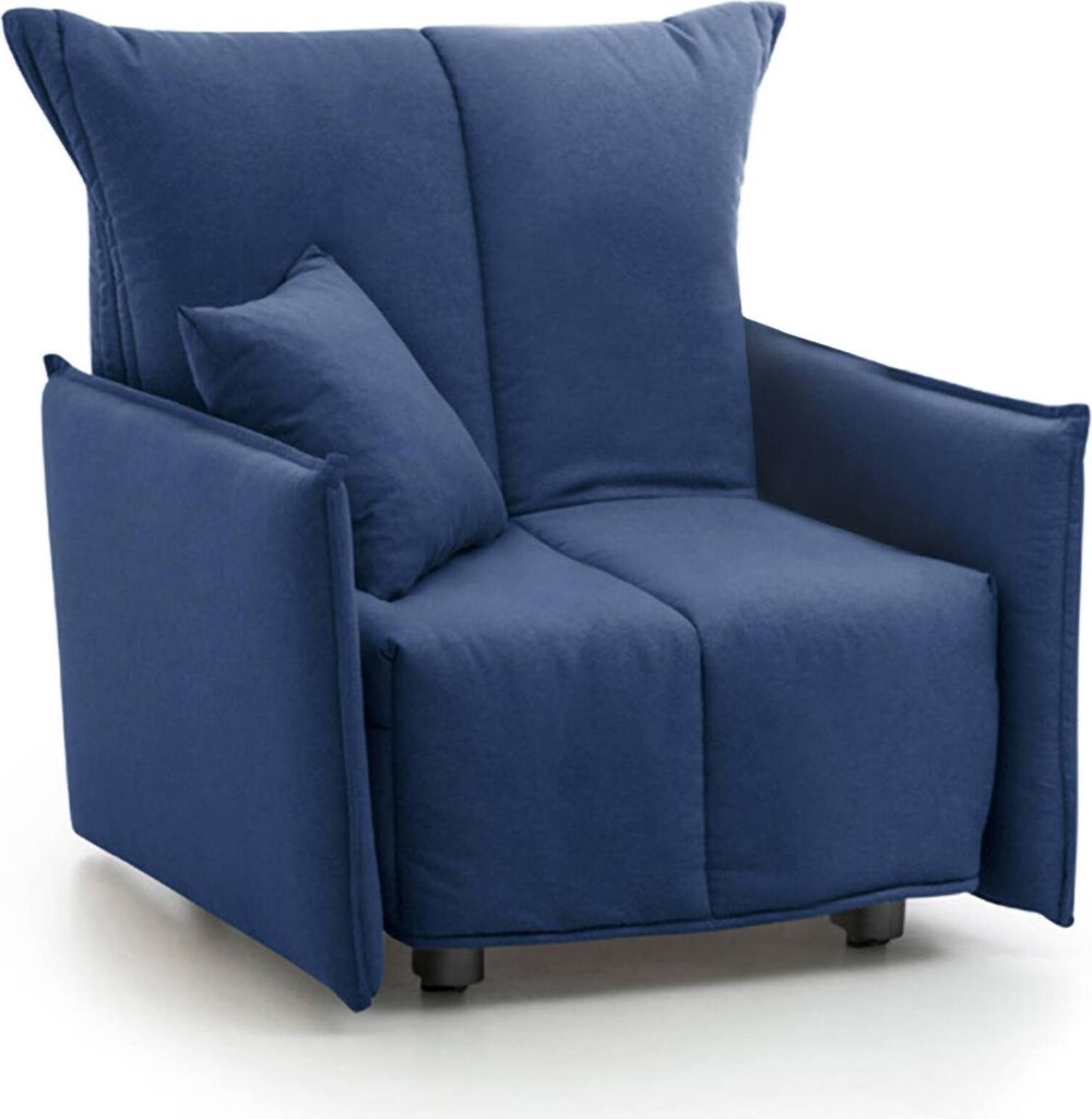 Schlafsofa Almerinda, Einzelsofa, 100% Italy, Wohnzimmersessel mit Trolley-Öffnung, aus gepolstertem Stoff, mit Standard-Armlehnen, Cm 110x90h85,...