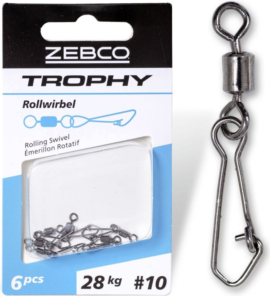 Zebco Trophy Rollwirbel 14 24mm 20kg 8 Stück