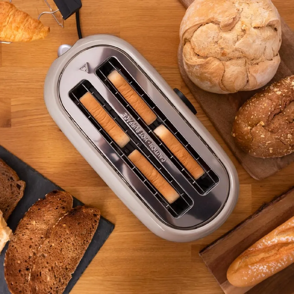 Grille-pain Beige pour Petit-Déjeuner Familial Cecotec ClassicToast