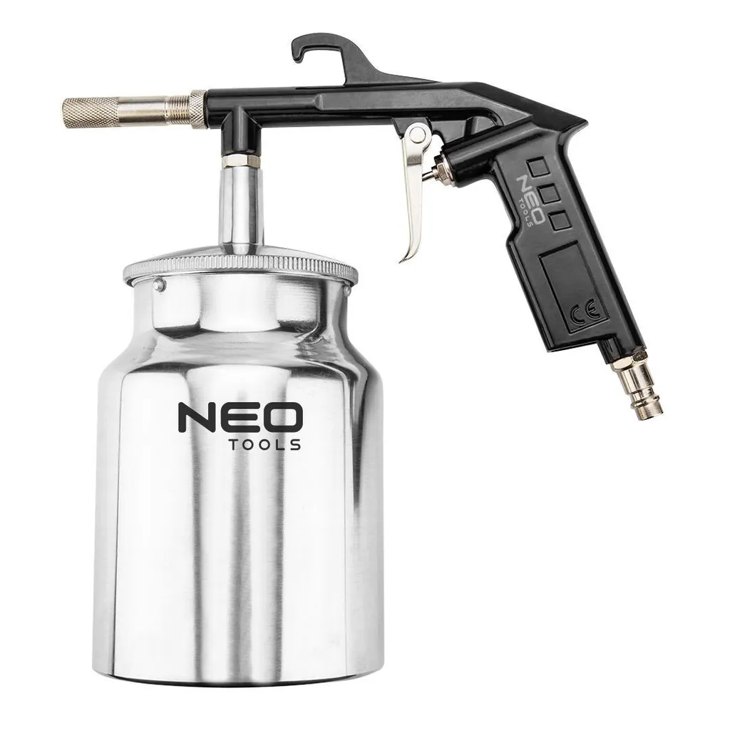 Pistolet de sablage NEO TOOLS avec réservoir 1 litre pour décapage pro