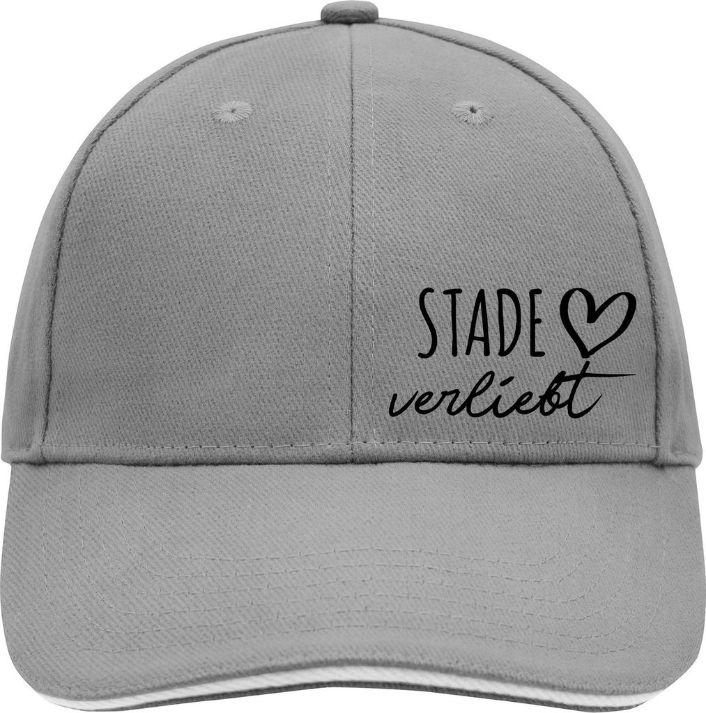 Huuraa Cappy Mütze Stade verliebt Dark Grey/White Baumwolle 6-Panel Kappe Geschenkidee
