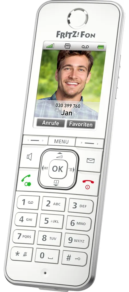 FRITZ!Fon C6 Blanc Téléphone sans fil : Fini les Interférences DECT
