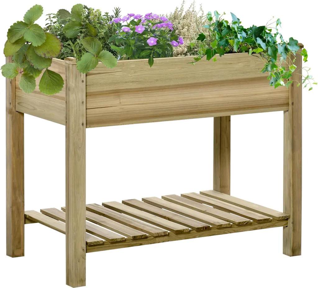 Jardinière de balcon surélevée pour potager urbain et fleurs 91cm