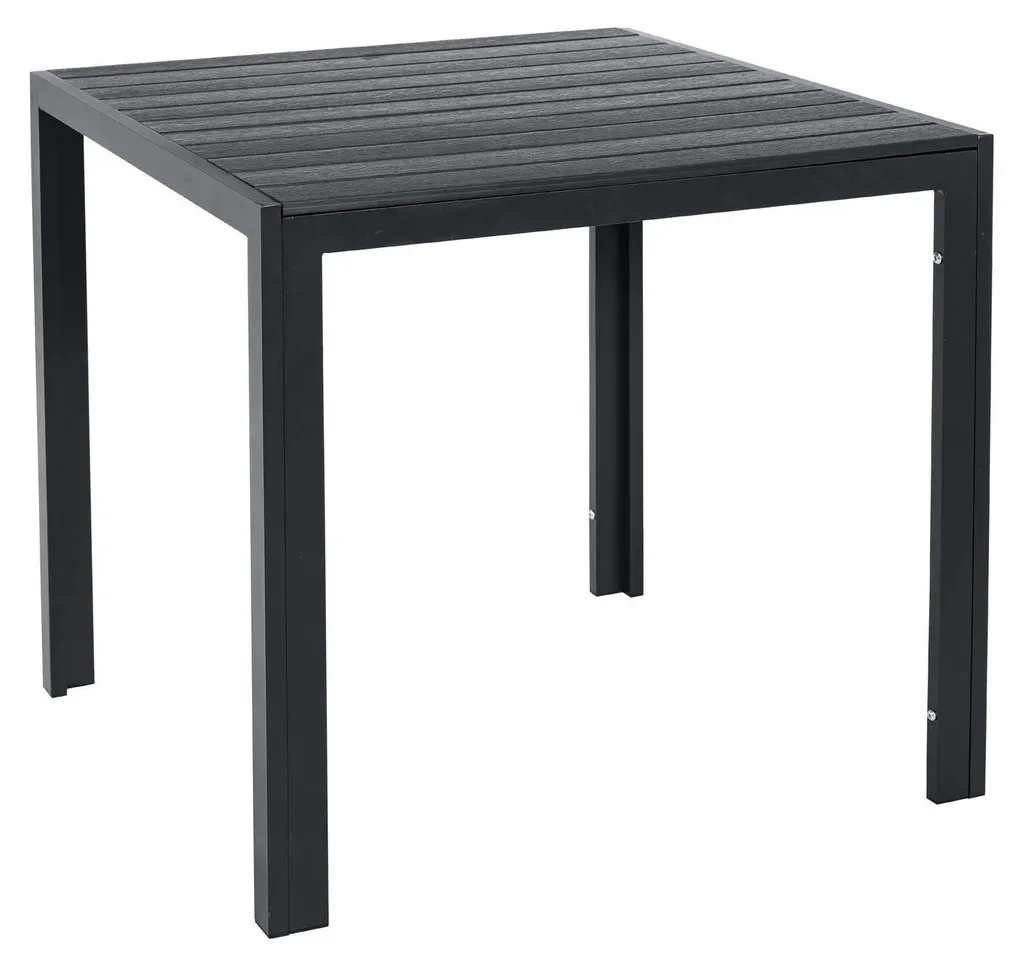 Table de balcon en aluminium aspect bois - Résistante aux intempéries