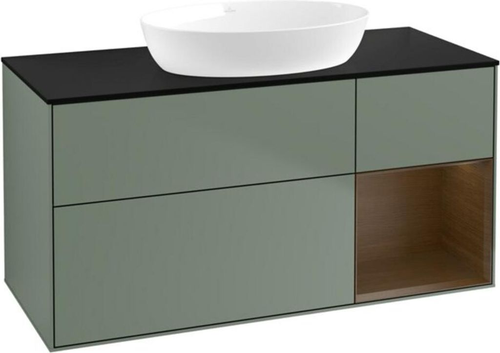 V&B Waschtischunterschrank Finion 120cm, Pl bla m, Reg wal ven, Oli. m Lac