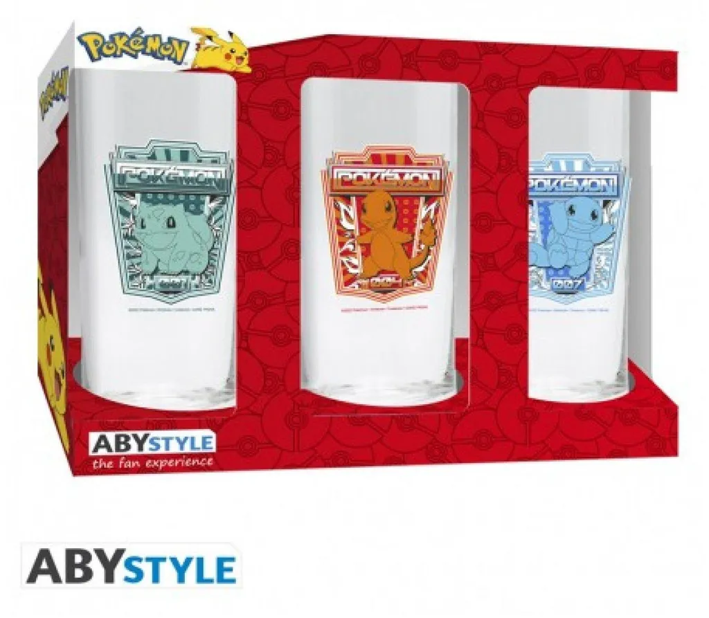 Offerta Set 3 Bicchieri Pokemon 290ml - Originale ABYstyle Vetro