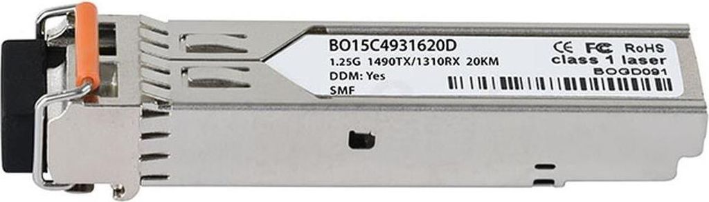 Kompatibler Radware SFP-BXD43-20KM BlueOptics BO15C4931620D SFP Transceiver, LC-Simplex, 1000BASE-BX-D, Singlemode Fiber, TX1490nm/RX1310nm, 10KM, ...