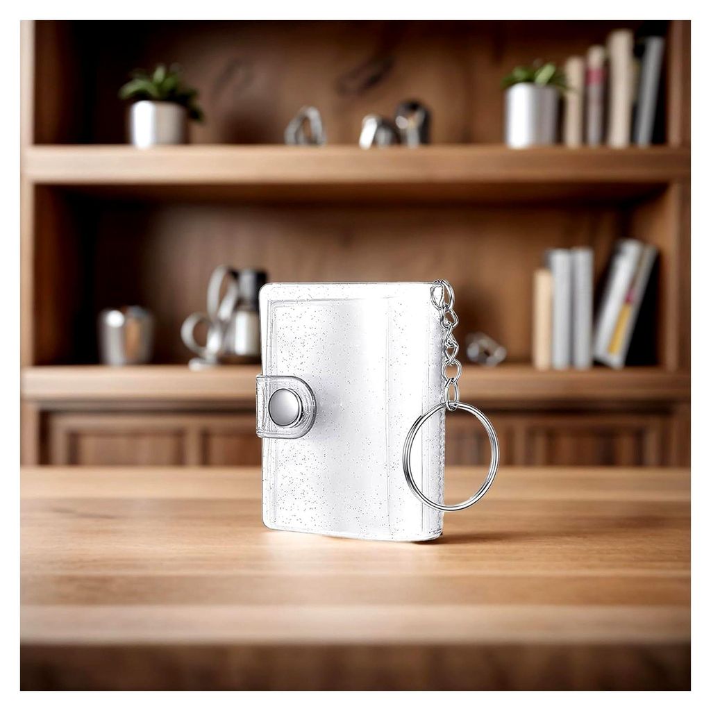 Fotoalbum Schlüsselanhänger - Kleines Fotoalbum Mit 24 Taschen,Tragbarer Durchsichtiger Kartenhalter | Für Fotos, Erwachsene, Männer, Frauen, F...