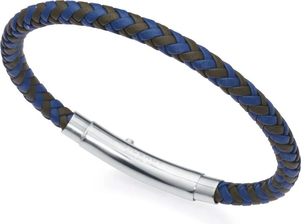 Bracelet en cuir pour homme Viceroy avec détails en acier brossé chic