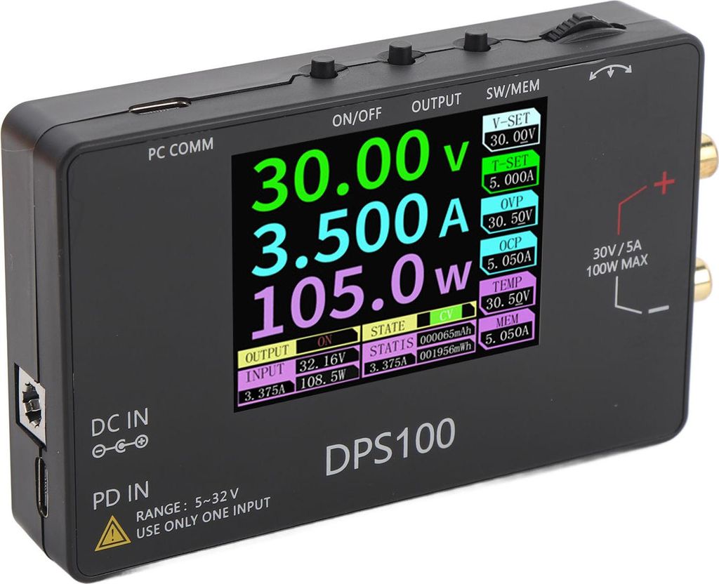 DPS100 100W DC Einstellbares Netzteil Tragbares 30V 5A Programmierbares variables Netzteil