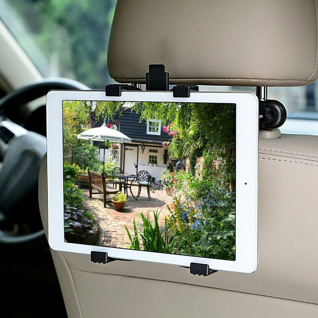 Car Back Seat Headrest Halter Verstellbare hintere Kissenhalterung Mount Universal Schwarz
