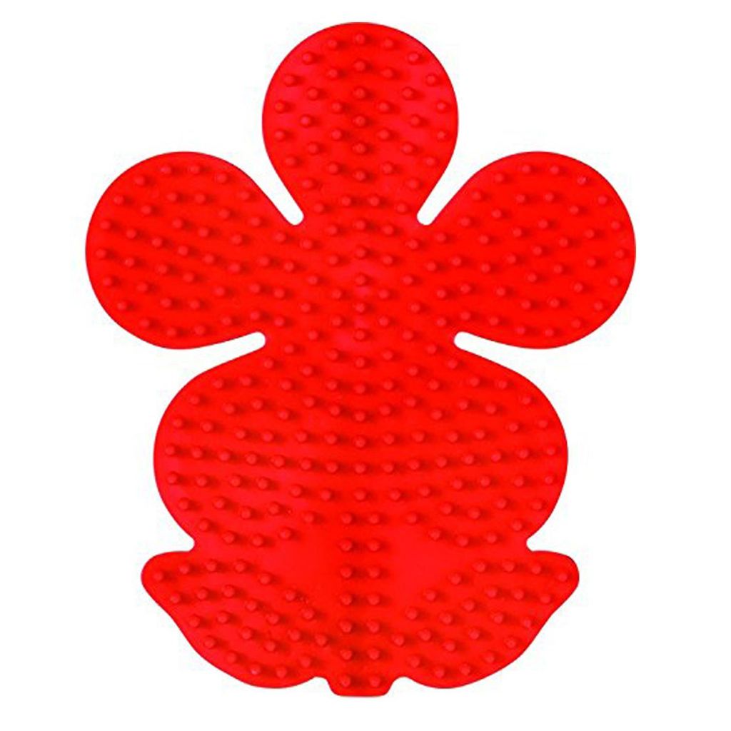 Hama Bügelperlen Stiftplatte Blume, farbig, rot.