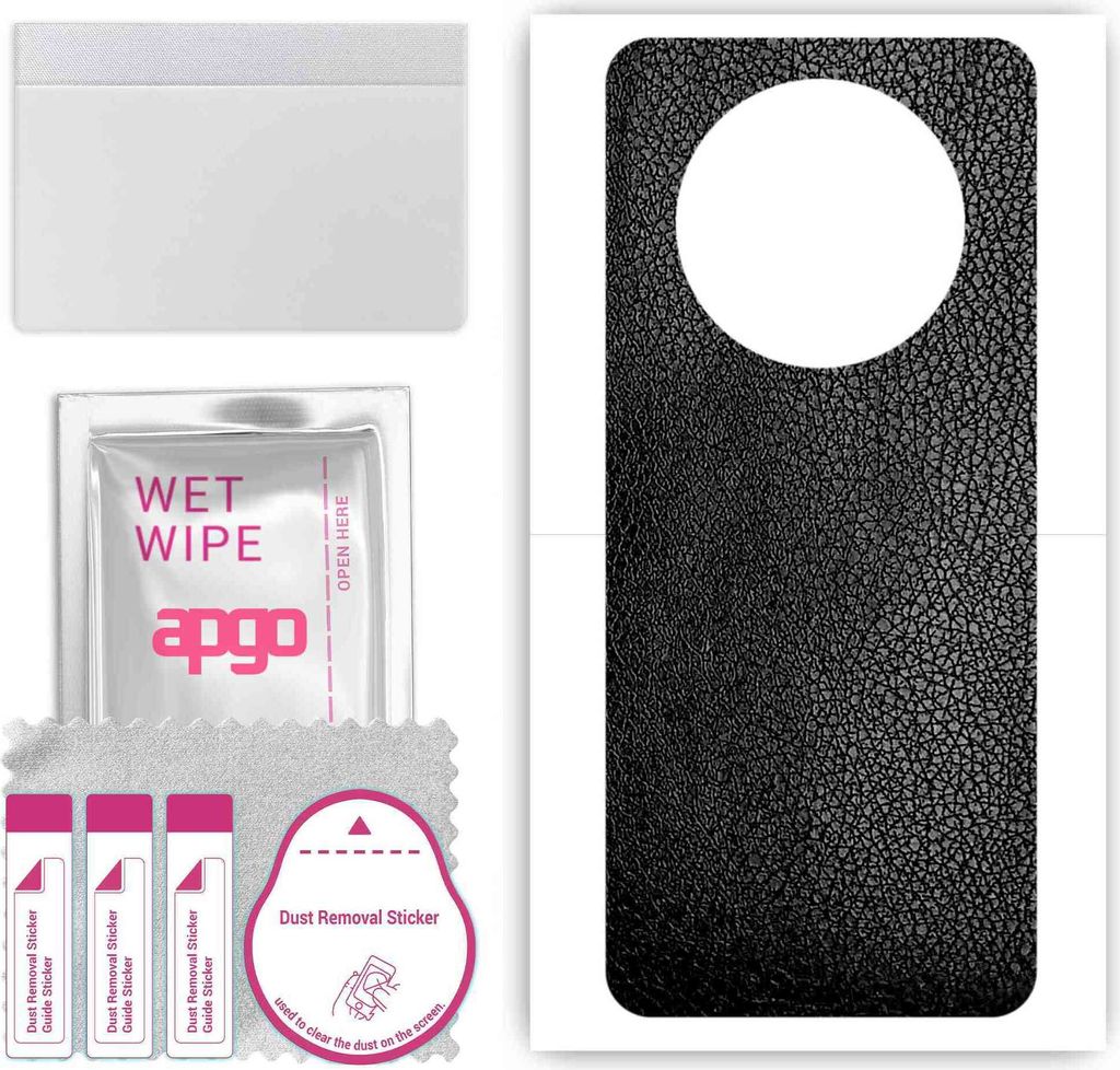 apgo Rückseite Schutzfolie, Skin, kompatibel mit Huawei Nova Y91, Hinten Displayschutzfolie aus Vinylfolie, kratzfest, einfache Montage - Schwarze...