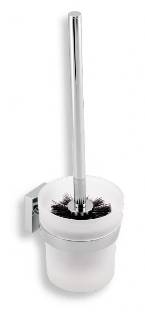 Novaservis Metalia 12 - Spazzola per WC, cromo/nero 0233,05