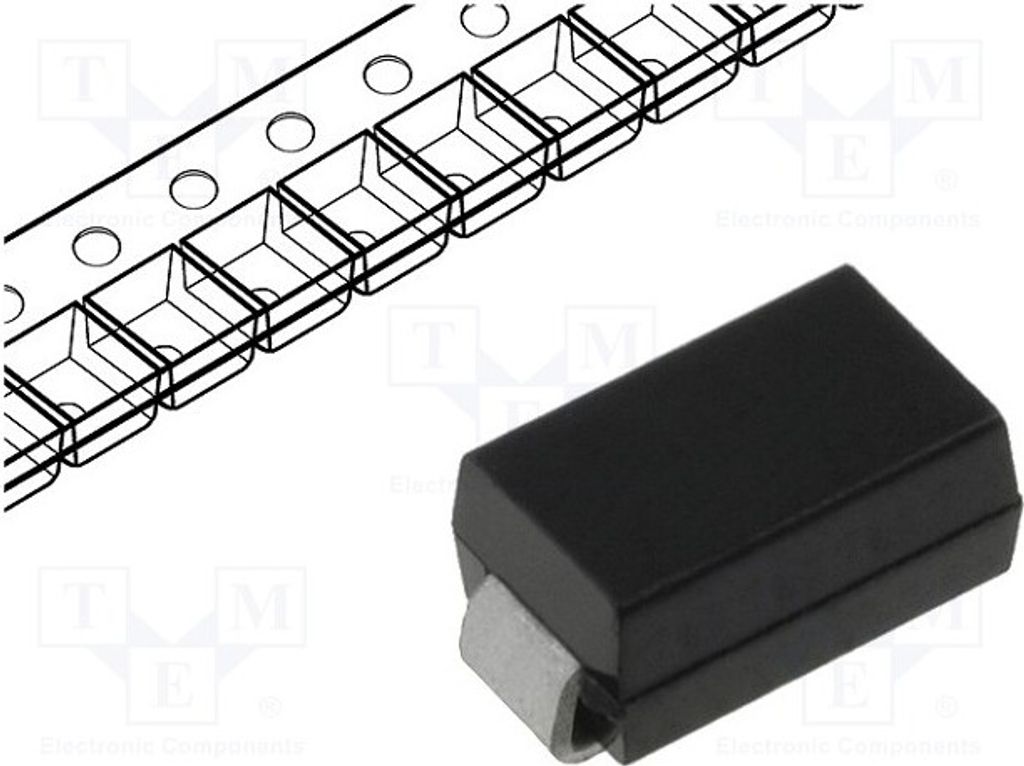 Diode: Gleichrichter; SMD; 600V; 1,5A; 75ns; SMA; Ufmax: 1,4V BYG20J-R3G Universaldioden SMD