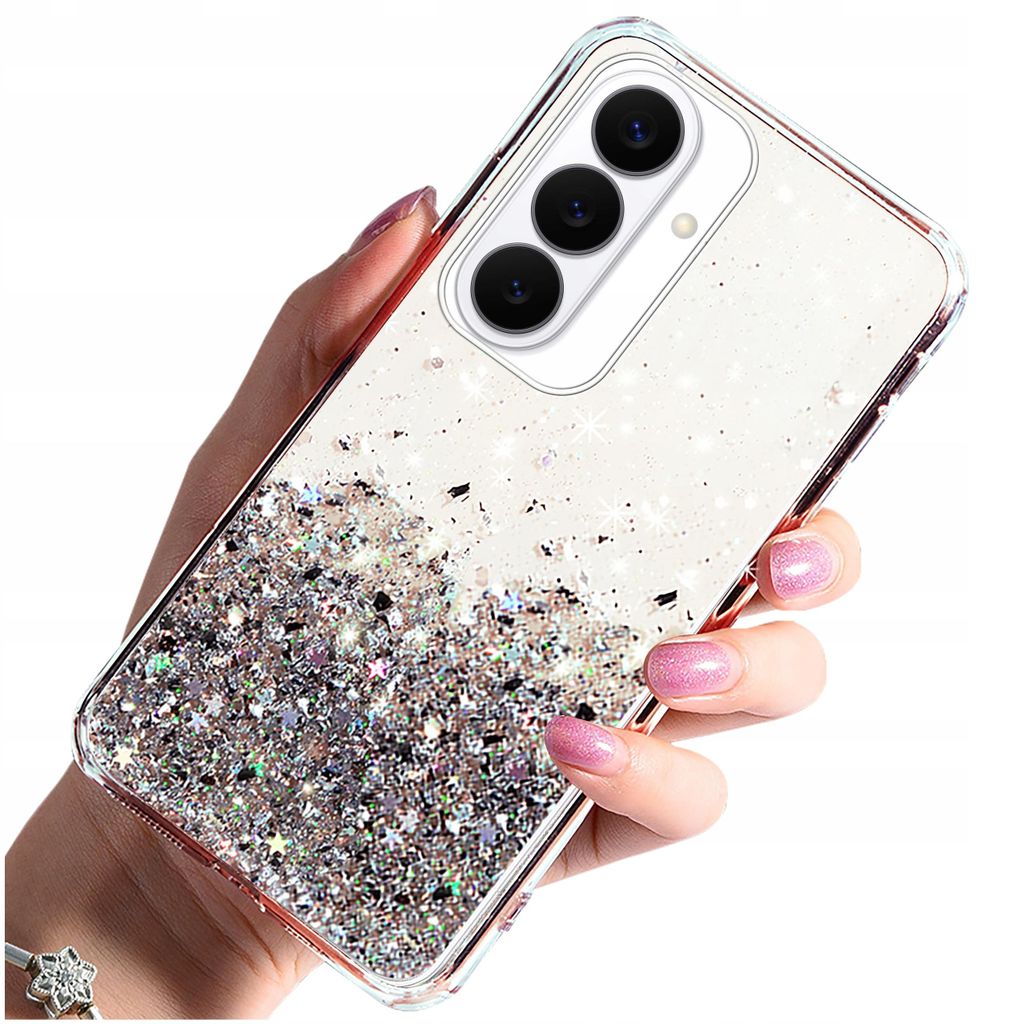 Custodia per Samsung S26 con retro glitterato + pellicola Immagine del prodotto 