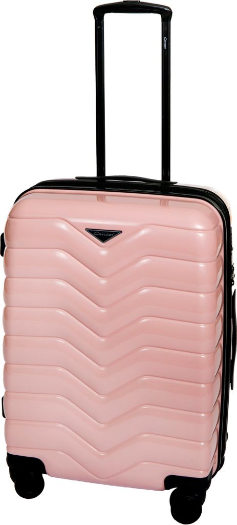 Mittelgroße Hartschalenkoffer Trolley V PASTEL Pink Koffer 66 cm Cavalet BOWATEX