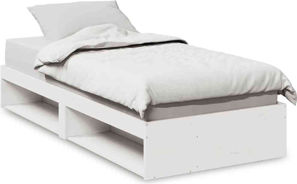 Tagesbett ohne Matratze Weiß 90x200 cm Massivholz Kiefer