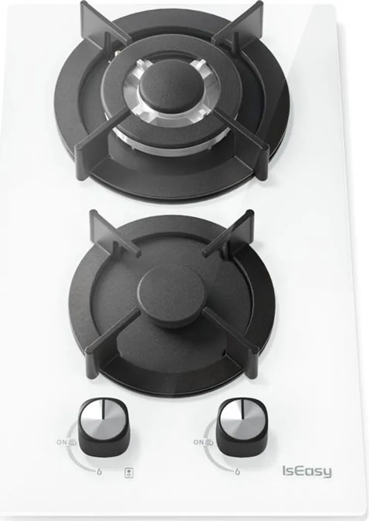 Piano Cottura Gas 2 Zone Iseasy Bianco Mgbg-312A | Efficienza Totale