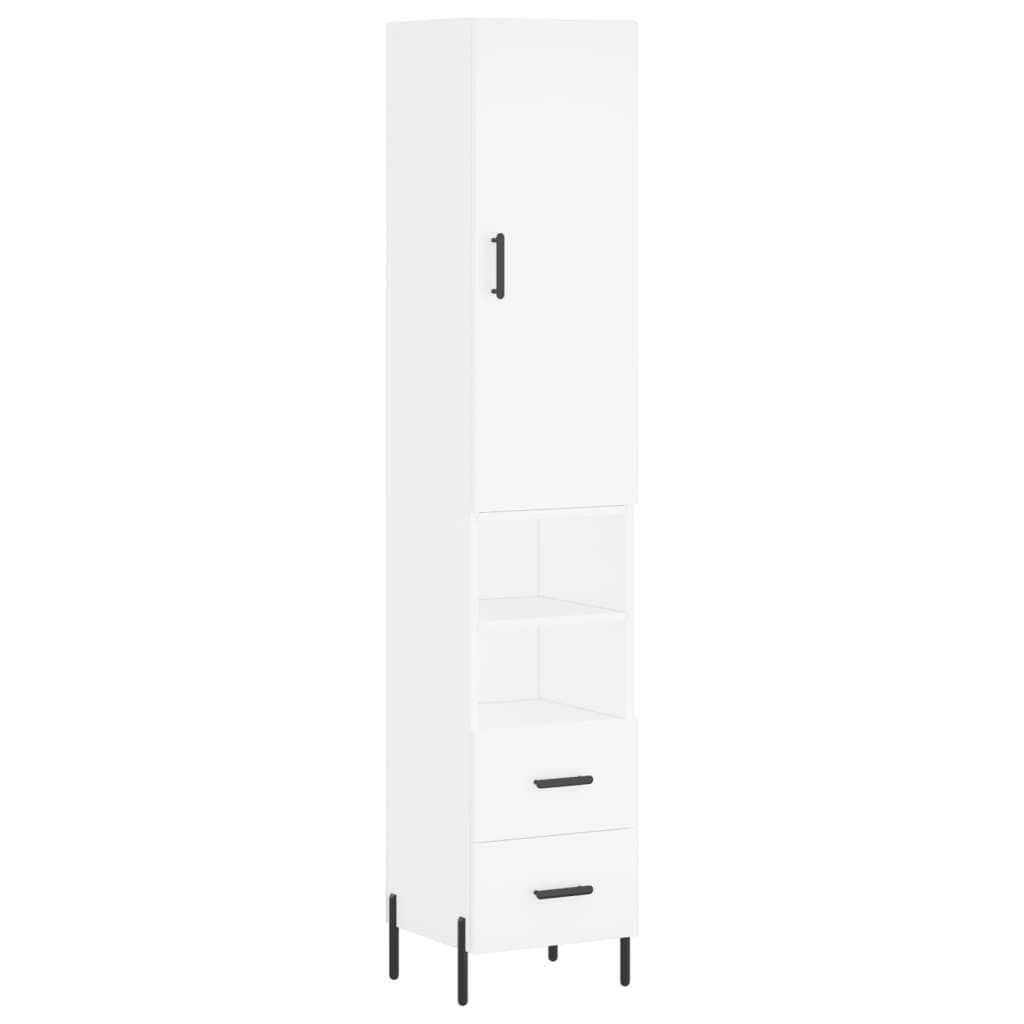 "SALE 2026"Sideboard/Highboard - elegante Design - Mehrzweckschrank - Weiß 34,5x34x180 cm Holzwerkstoff - Kommoden DE2775620