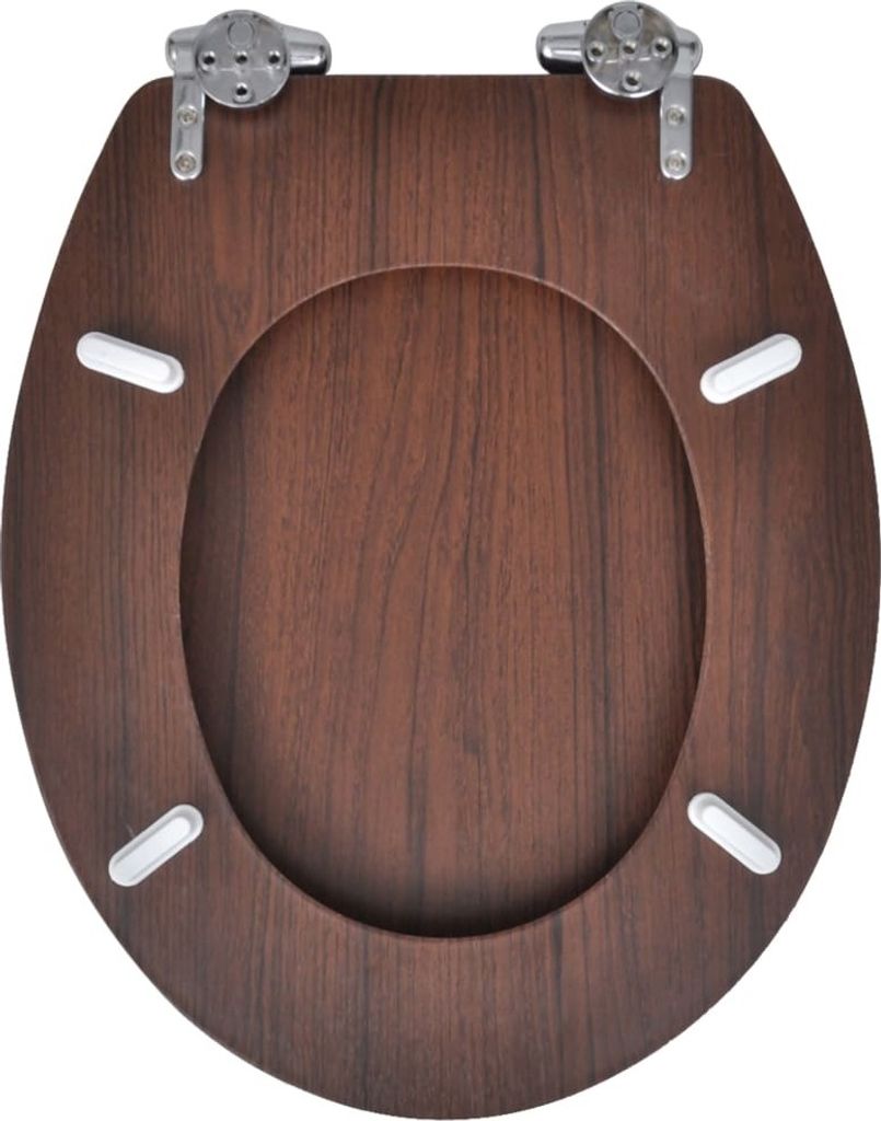 vidaXL Toilettensitz MDF Deckel mit Absenkautomatik Design Produktbild 4