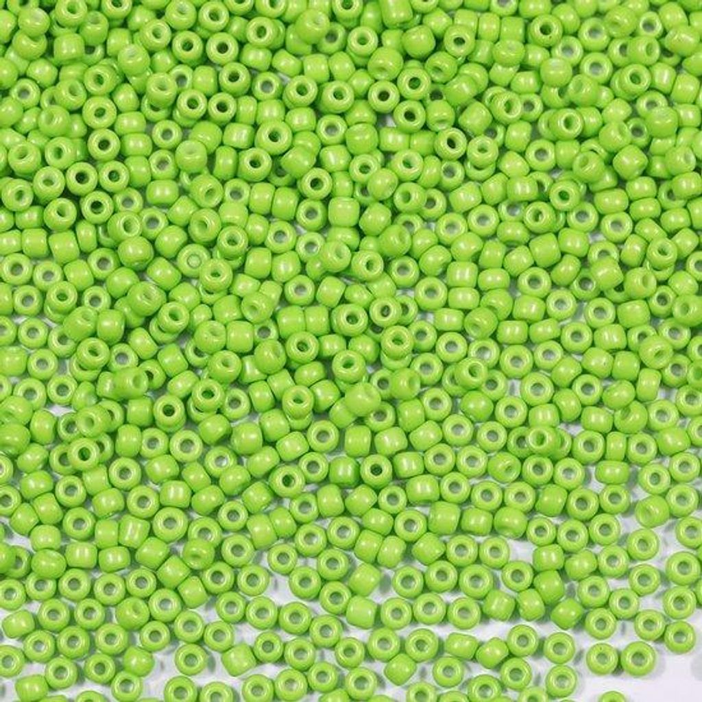 Grüne Kristall-Perlen, 3 mm, ca. 3600 Stück/100 g in einem Beutel, 8/0 für Armreifen, Schmuckketten und Hörner (Grün)