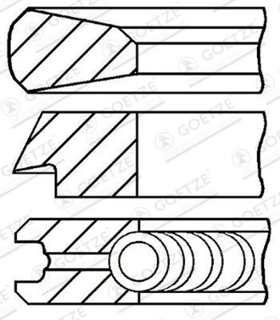 Segments de piston haute précision Goetze - Étanchéité et Durabilité OE