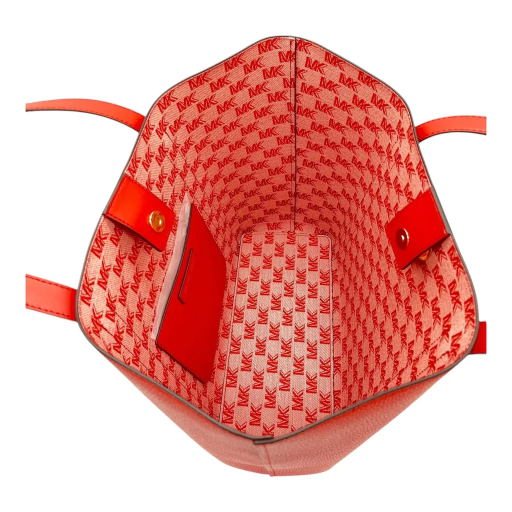 Sac cabas fourre-tout Michael Kors Hadleigh en cuir véritable orange - 12