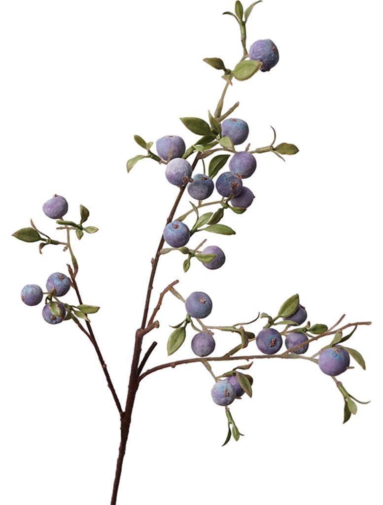 Künstliche Beerenstiele, realistische rote/blaue/violette Beerenzweige, künstliche Früchte zum Selbermachen von Blumenarrangements, Hochzeitsdek...