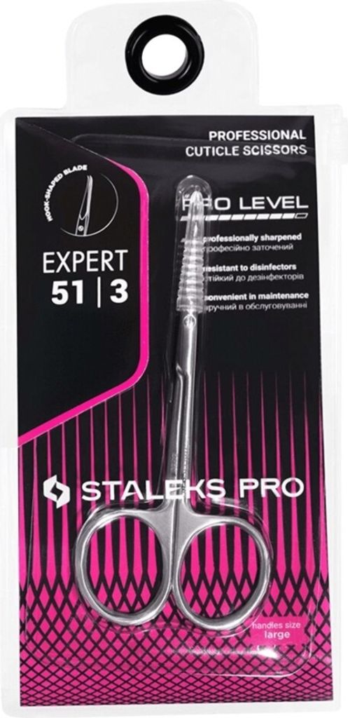 STALEKS Expert Nagelhautschere mit Haken 23 mm SE-51/3 Produktbild 