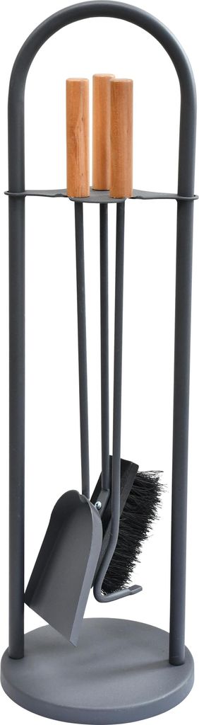 J.A.D. TOOLS Kaminbesteck mit Holzgriff