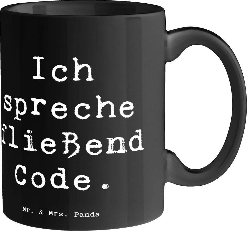 Mr. & Mrs. Panda Kaffeebecher Spruch Code Meister - Schwarz - Geschenk, Becher, Beruf, Pott, Teetasse, Softwareentwicklung, Debugging, Tasse, Gesch...