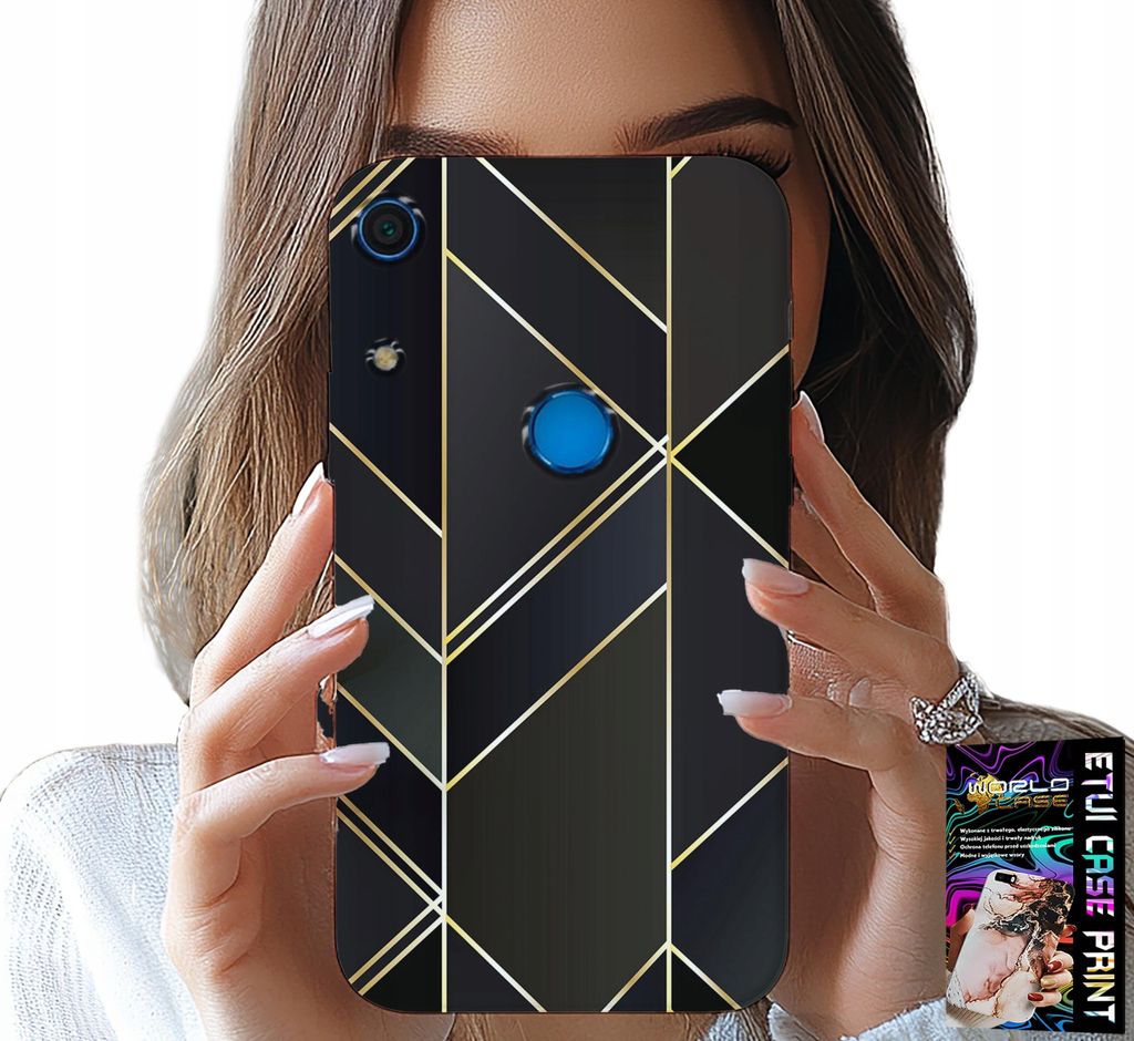 Hülle Für Huawei Y6S - Goldrahmen, Elegantes Design + Glas