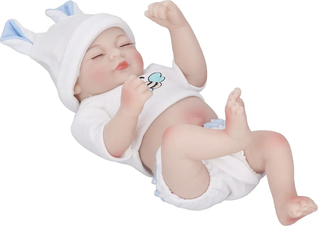 Poupée de Bain Fille en Silicone Doux 28 cm avec Yeux Dormeurs Mobiles