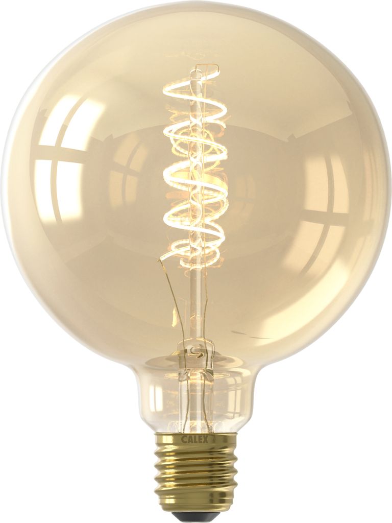 Calex LED Lampe E27, G125, Spiralförmig Filament, Vintage Produktbild 
