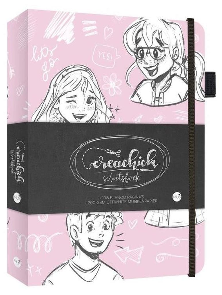 Herausgeber Kluitman Creachick Skizzenbuch rosa 21x15cm