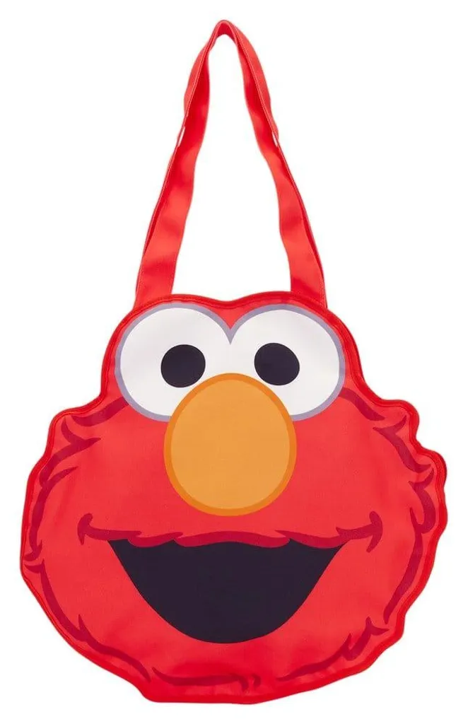 Sac de transport Elmo Loungefly rouge avec détails brodés et appliques